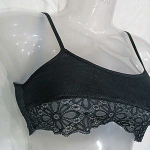 ❤️‍🔥 Black Lace Trim Bralette