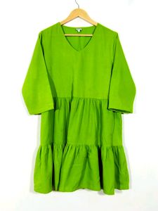 Deebaco Parrot Green Casual Dress (Women)