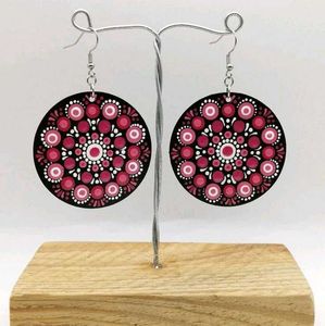 Mandala Dot Art Earrings