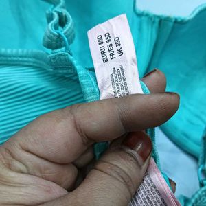 Mint Green❤️ big size Ribbed Bikini Top