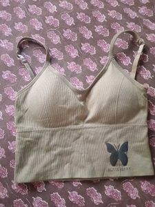 Comfortable Sports Brallete with Butterfly Detail