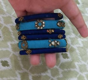 Beautiful Silk Thread Bangles Set