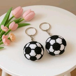 Football crochet Keychain