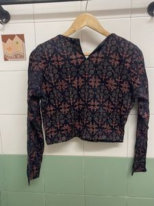 Embellished Crop Blouse