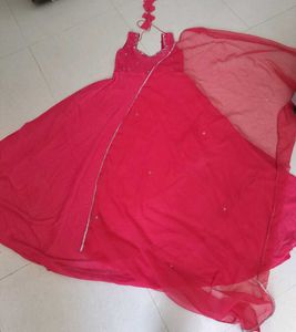 Beautiful Pink Ethnic anarkali set