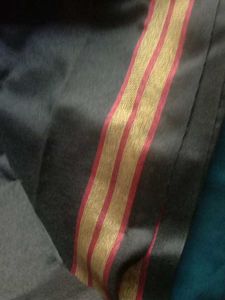 Elegant black dupatta with Red &amp; Gold Border