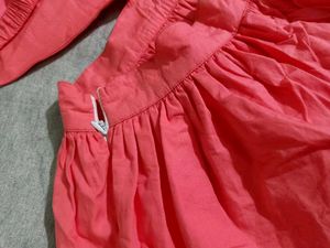 Coral Cutout Mini Dress
