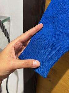 Vibrant Blue Crew Neck Sweater