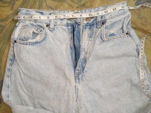 Zara Light Wash Wide Leg Jeans