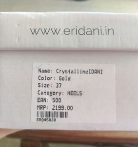 Solid Transparent Gold Crystalline Heel