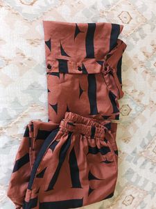 Stylish Printed Two-Piece Set