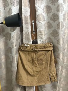 Tan Mini Skirt