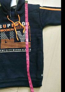 Boys Navy Hoodie "The City Never Sleeps"