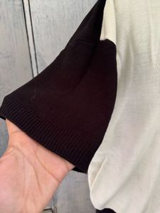 Stylish Two-Tone Collared Top