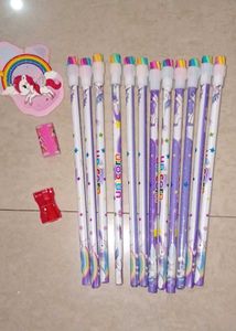 Unicorn Pencils with Eraser Tops