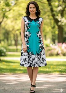 Floral Print A-Line Dress