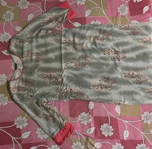 Elegant Floral Print Kurta