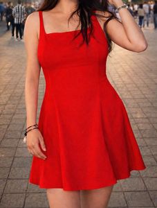 Savana Red Dress - Short dres