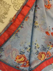 floral printed saree