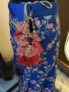 Royal Blue Embroidered Lehenga Choli