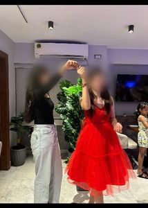 Stunning Red Tiered Party Dress