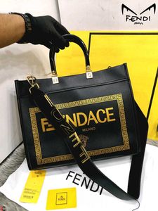 Fendi Roma Black LARGE SUNSHINE TOTE BAG*