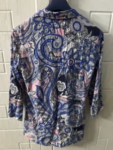 Stylish Paisley Print Button-Up Blouse