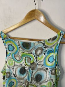 Boho Circle Print Sleeveless Dress