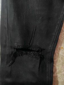 jet Black Ripped skinny jeans