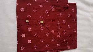 Maroon Floral Kurta top 2