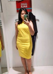 Lemon Yellow Bodycon Dress