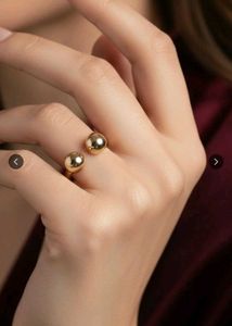 Elegant Gold Ball Ring