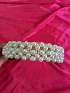 Gorgeous Headband Pink Color With Pearl Design