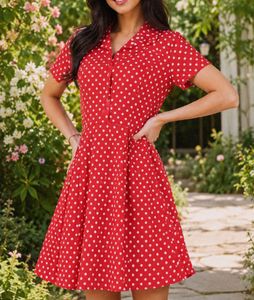 Coral-Pink 💞Polka Dress