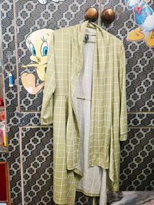 Women's Casual Checked Open Front Shurg