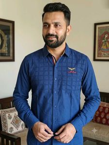 Men's Blue Casual Shirt