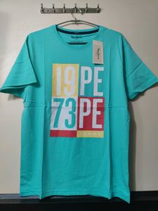 Pepe Jeans Men's Typography Round Neck T Shirt .