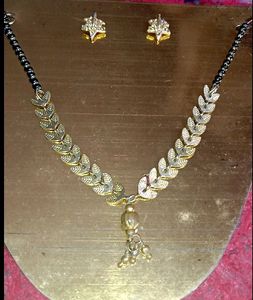 Combo Of Mangalsutra With Earring Set