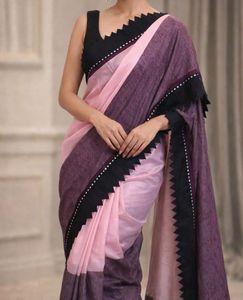 last price Striped Pleated Sarree