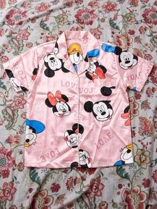 Micky mouse Character Pajama Set (pink)