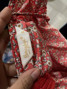 Red Floral Ruched Mini Dress