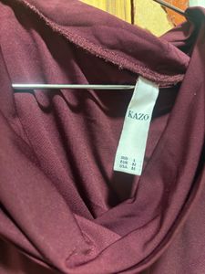 Maroon Cowl Neck Top