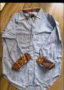 Men's Striped Button-Up Shirt