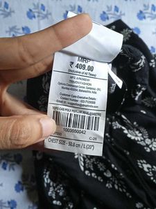 Boho Black &amp; White Print Tunic Top