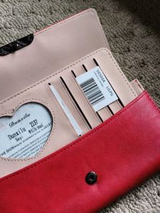 Chic Red Clutch Wallet