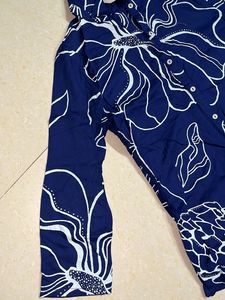 Blue Floral Print Shirt