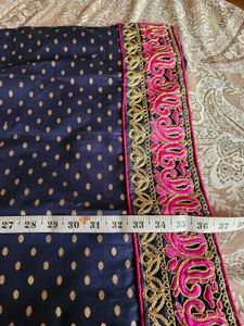 Navy Blue Kurta Set with Pink Pants