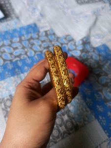 Gold-Plated Bangles (Set of 2)