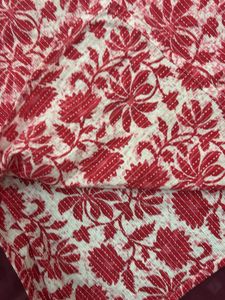 Red Floral Print Kurta