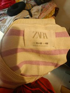 ZARA Striped Cropped Sleeveless Top